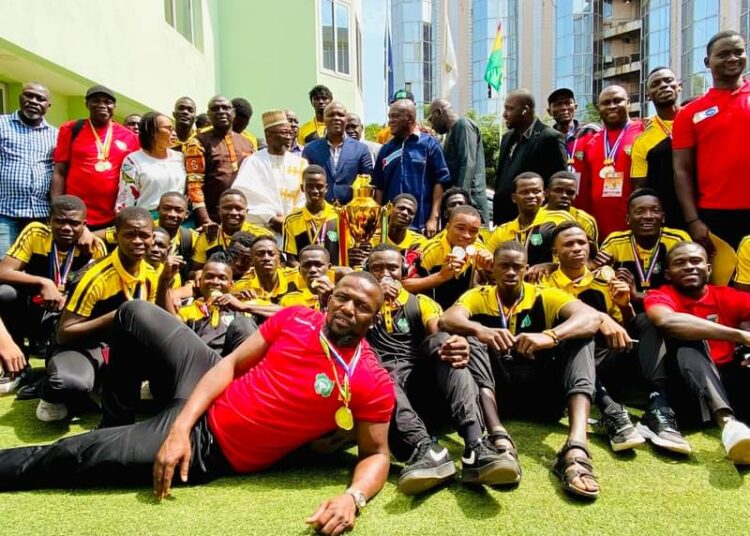 Challenge continental iHF trophy Congo 2023  : Le ministre des sports reçoit le champion ,Syli junior de handball 